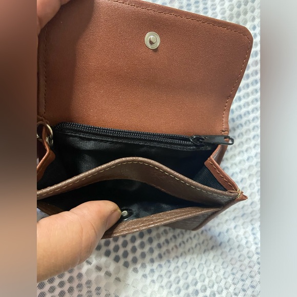 ESPRIT Chocolate Brown Leather Card Wallet - Picture 5 of 6